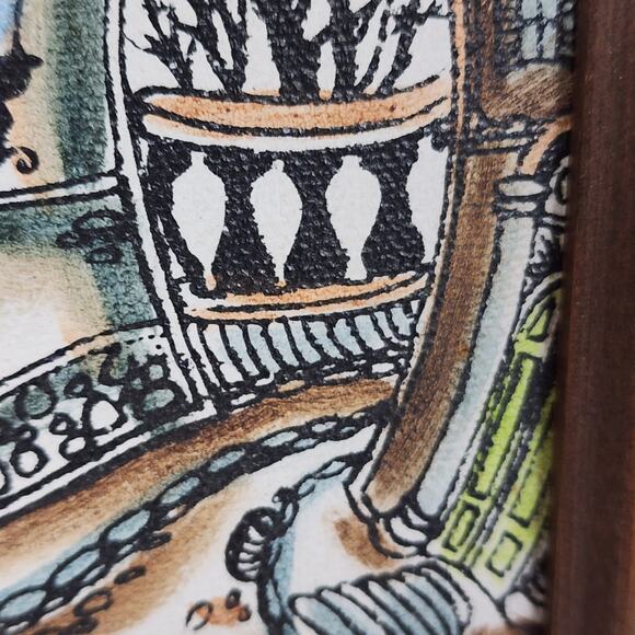 Robert Scott Original Oil Painting Paris France Parisian village Turnabout Town - Picture 10 of 11